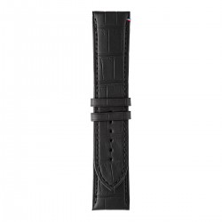 Bracelet HD1CO alligator noir touché caoutchouc