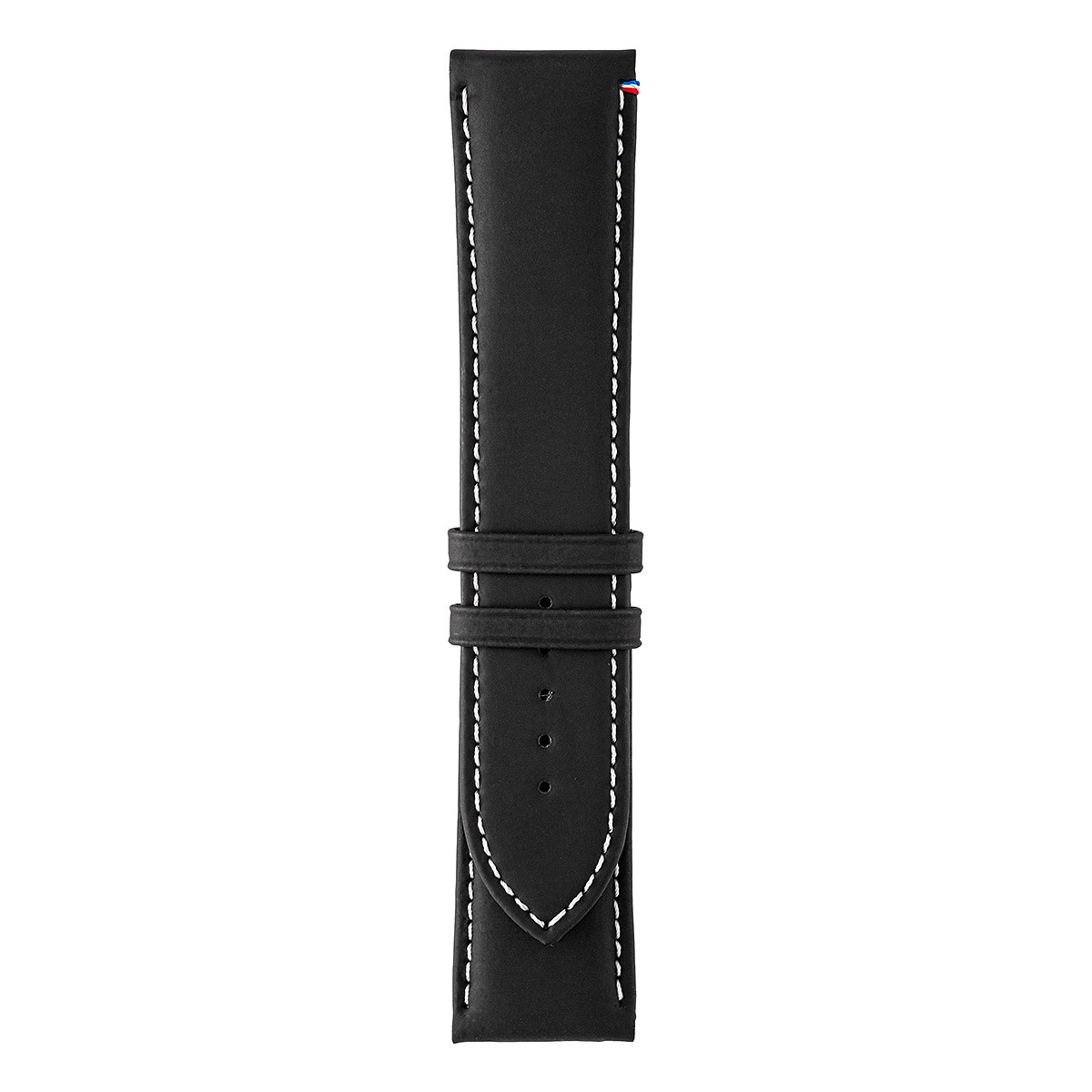 Bracelet HD1CO cuir véritable noir touché caoutchouc