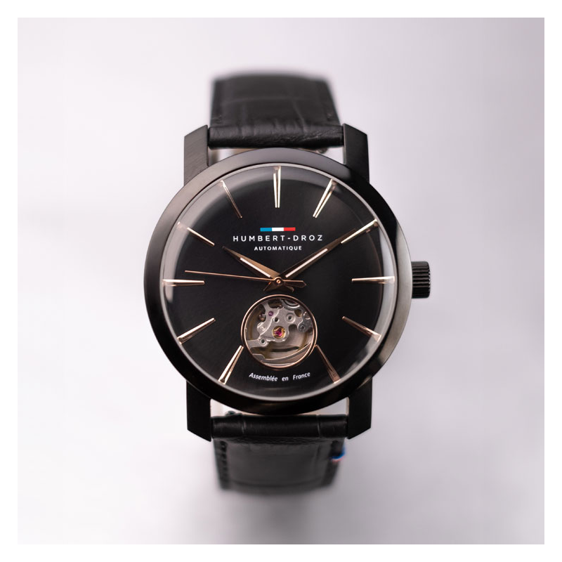 Montre automatique HD8 Aurore Noir bracelet acier