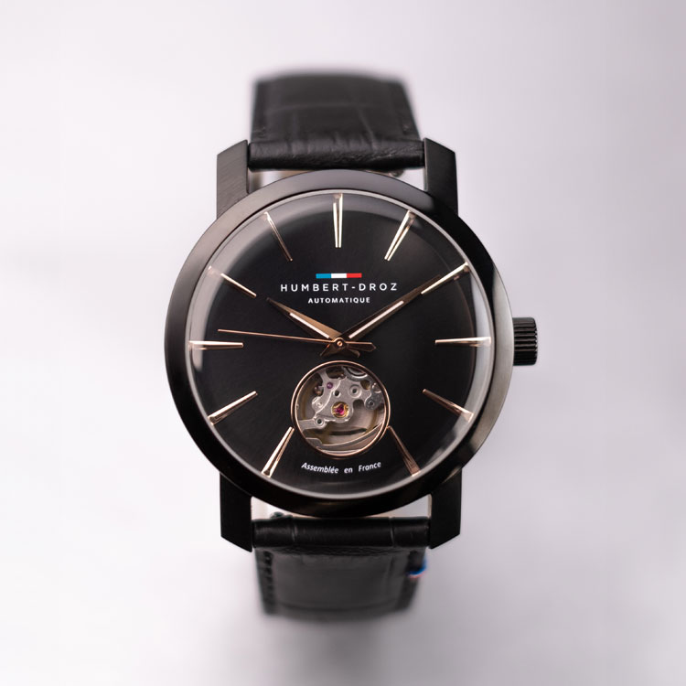 Montre automatique HD8 Aurore Noir bracelet acier