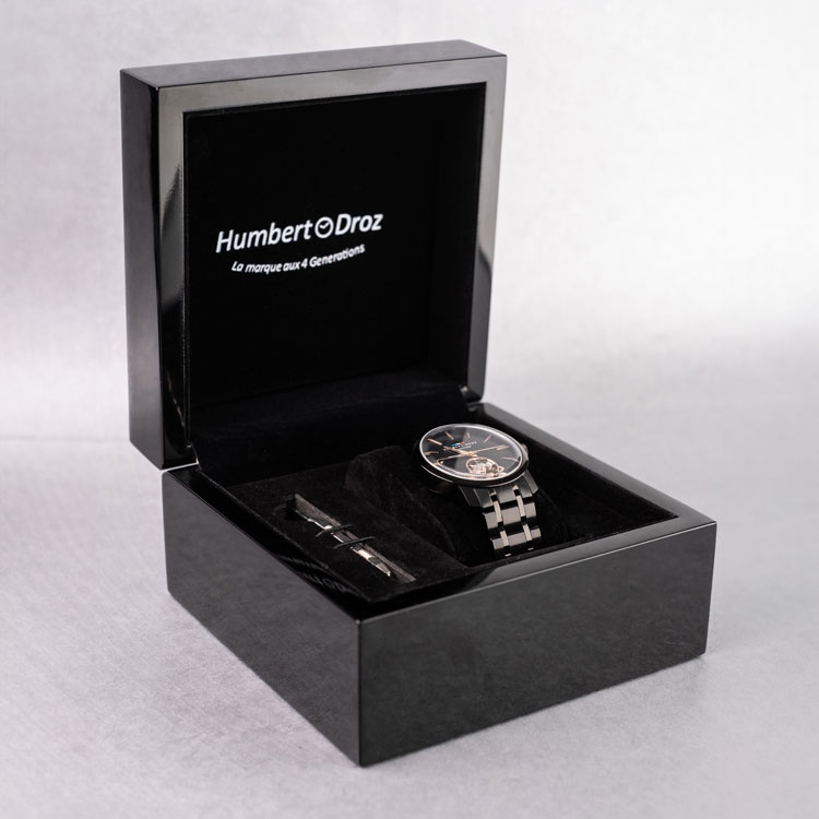 Montre automatique HD8 Aurore Noir bracelet acier