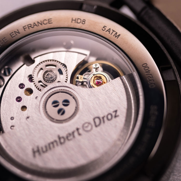 Montre automatique HD8 Aurore Noir bracelet acier