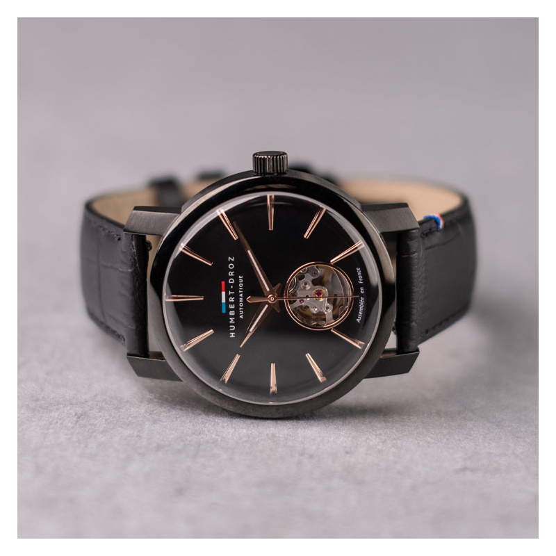 Montre automatique HD8 Aurore Noir bracelet acier