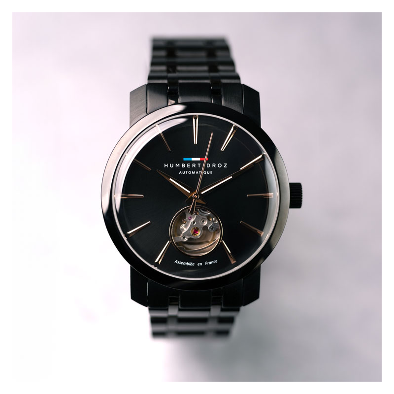 Montre automatique HD8 Aurore Noir bracelet acier
