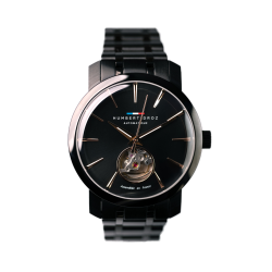 Montre automatique HD8 Aurore Noir bracelet acier