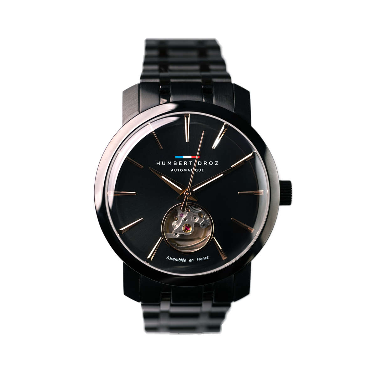 Montre automatique HD8 Aurore Noir bracelet acier