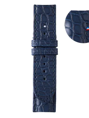 Bracelet HD Mécanique cuir bleu